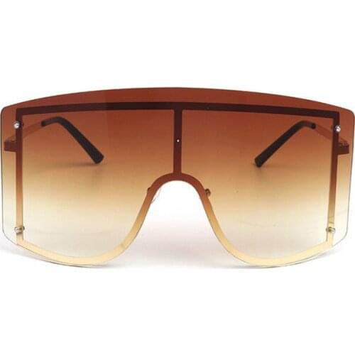 Ladies Oversized Square Sunglasses Retro Women Brand Designer Large Frame Glasses Fashion Eyewear UV Protection FML