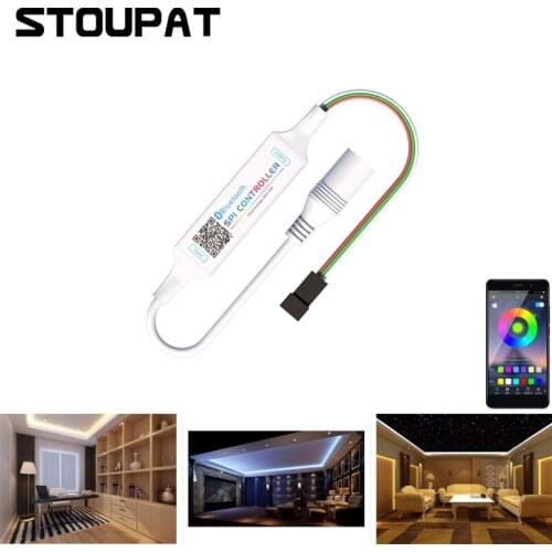 LED Pixel Lights Controller Bluetooth-compatible APP Music Control for DC5V-24V Dream Color WS2811 WS2812B Flexible Tape Light