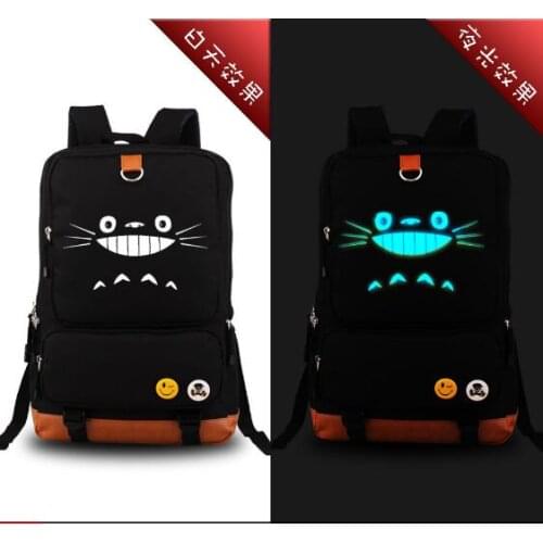 Cartoon Luminous Anime Totoro Bag My Neighbor Backpack Printing Mens Backpacks school backpacks Laptop Rucksack