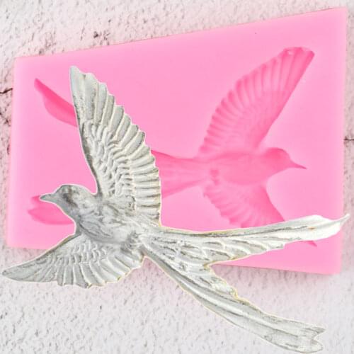 Tropical Birds Border Silicone Molds DIY Party Cupcake Topper Fondant Cake Decorating Tools Candy Clay Chocolate Gumpaste Moulds