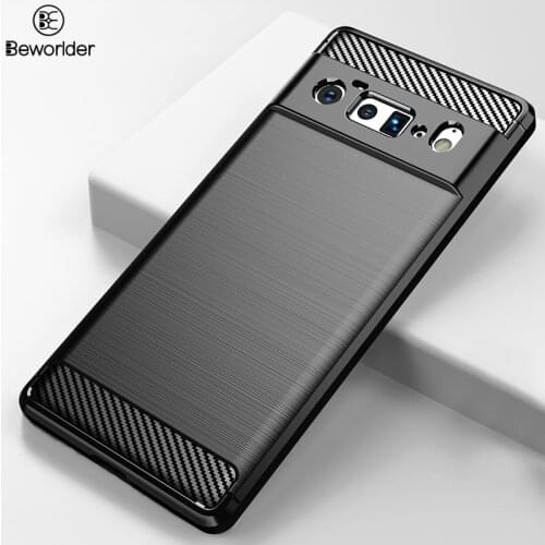 Protect Coque For Google Pixel 6 Pro Case Silicone Carbon Fiber Brushed Soft TPU Phone Cases Covers For Google Pixel 6Pro