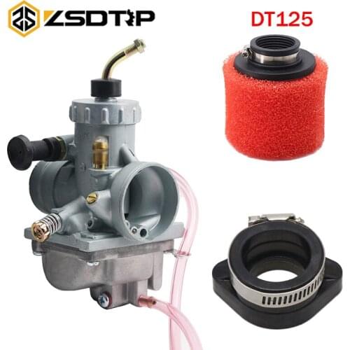 ZSDTRP 28mm Motorcycle Carburetor set with Adapter Air Filter For Yamaha DT125 for Suzuki TZR125 RM65 RM80 RM85 DT175 RX125