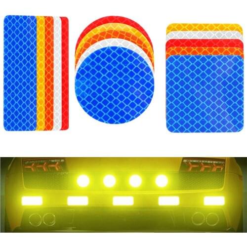 1PC Car Warning Mark Reflective Strips Door Bumper Stickers Reflector Tape Auto Safety Decal Decoration Styling Accessories