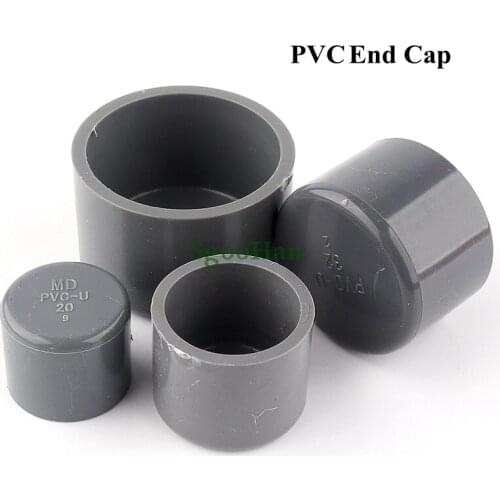 2~100pcs Inner Diameter 20~50mm PVC Pipe End Cap Connector Aquarium Fish Tank Hydroponic Planting Frame End Plug Joint Fittings