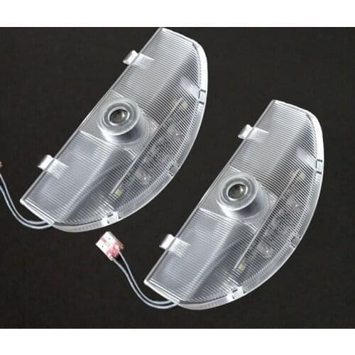 2X Car Door Welcome Light For Mitsubishi Montero Pajero 2006 -2020 Grandis 2003-2011 LED Shadow Projector Decoration Accessories