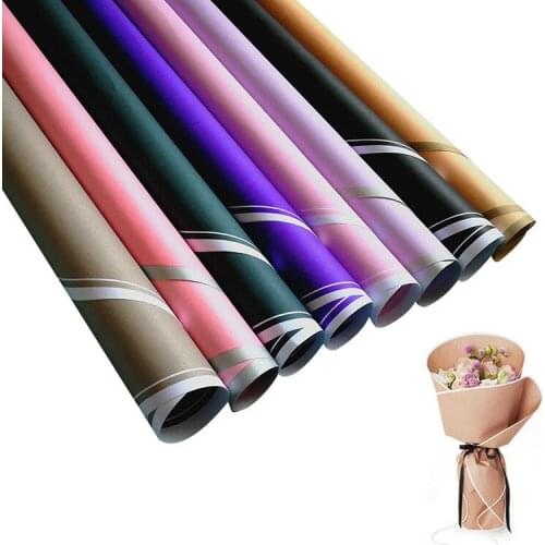 20pcs Round Rippled Edge Flower Wrapping Paper Korean Waltz Wave Circle Florist Flower Packing Paper Bouquet Decoration