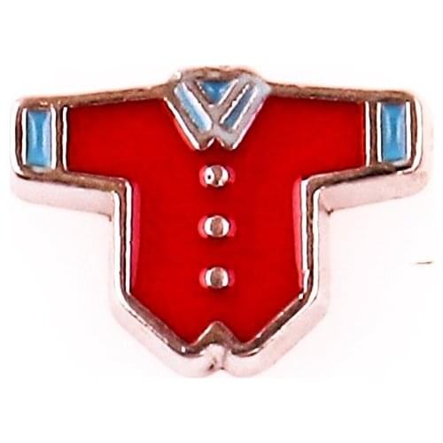 F741 Red shirt shape floating charms for living memory glass floating locket charms DIY jewelry 20pcs/lot