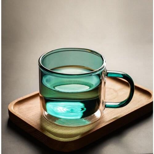 Cute Crystal Drinking Korean Glasses Cup Double Wall Insulated Karaf Creative Fashion Coffee Mugs Man Teacher Gift