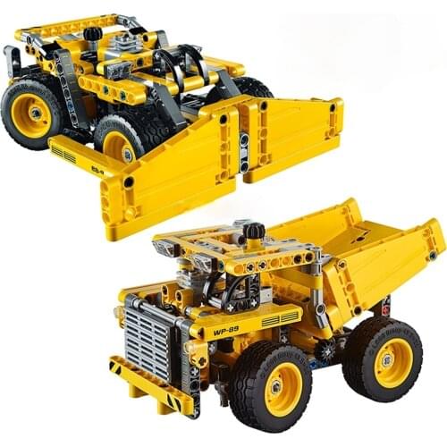 3363 362pcs technical 2in1 city mining trucks wheeled bulldozer 42035 building block Bricks Toy Educational Assembled