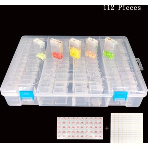 112pcs Adjustable Diamond Painting Accessories Tools Container Storage Box Diamant Painting box Daimond painting Accessory