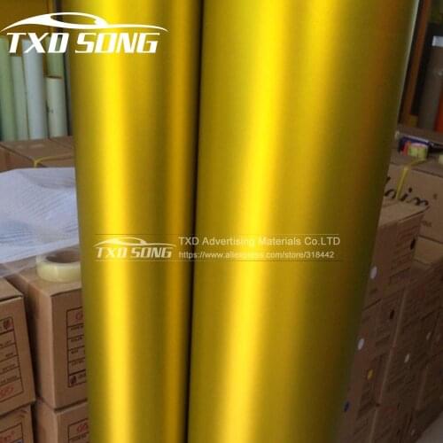 Free shipping gold chrome matte film metallic chrome gold sticker with air free bubbles 10/20/30/40/50/60cm x 152cm/Lot Choice