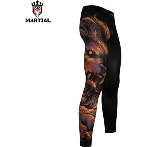 Martial:New Hear me roar original designs thai boxing pants bjj spats sports leggings compression leggings
