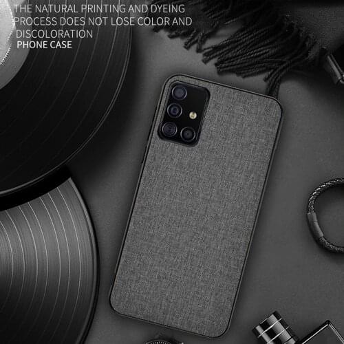 Phone Case For Samsung Galaxy A51 A71 A01 A21 A11 A41 A31 A21S Simple Jeans Cloth Cover For Galaxy M21 M11 M51 M31 Hard PC Cases