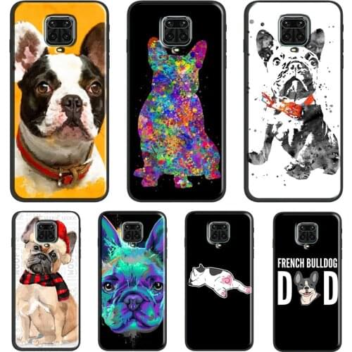 French Bulldog Art Funda For Xiaomi Redmi Note 10 Pro Note 9 Pro Note 8 Pro 7 K40 8T 9S 9A 9C 9T Case Cover
