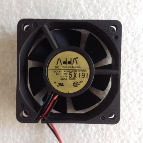 For Adda xie xi 6cm Fan 6020 Cooling Fan 12V 0.13A AD0612MS-C70GL 2-Wire