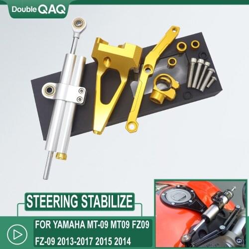 For Yamaha MT-09 2013 2014 2015 2016 2017 2018 Steering Damper Mounting Bracket Kit Stabilizer MT09 FZ09 Reversed Safety Control