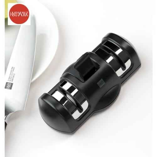 Huohou Knife Sharpener 2 Stages Double Wheel Sharpener Whetstone Sharpener Tool for Kitchen Knife