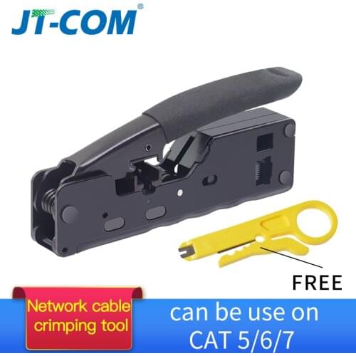 EZ RJ45 Tool Network Crimper for RJ45 Cat7 Cat6 Metal Clips Pliers Modular Plugs Cable Stripper 8P/6P multi network cable tool
