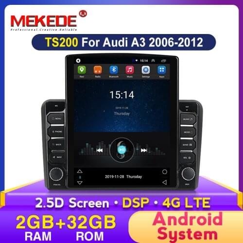 MEKEDE 2.5D Screen 2+32G Car Radio Multimedia Video Player For Audi A3 S3 2003 2004 2005-2013 RS3 GPS Navigation NO DVD
