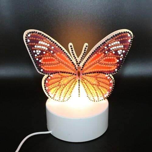 New lamp DIY LED Diamond Painting Night Light Butterfly Cross Stitch Diamond Embroidery Special Shape Home Wedding Decoration