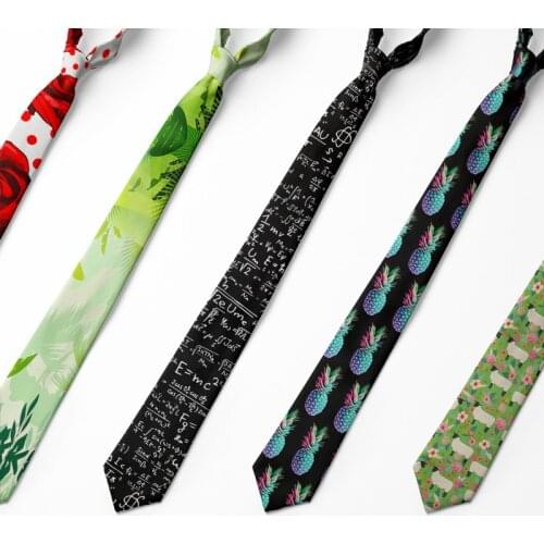 New Ties Mens Fashion Tie 8cm Floral Necktie Creative Printed Tie Suits For Men Causal Funny Party Wedding Accessories Gravata