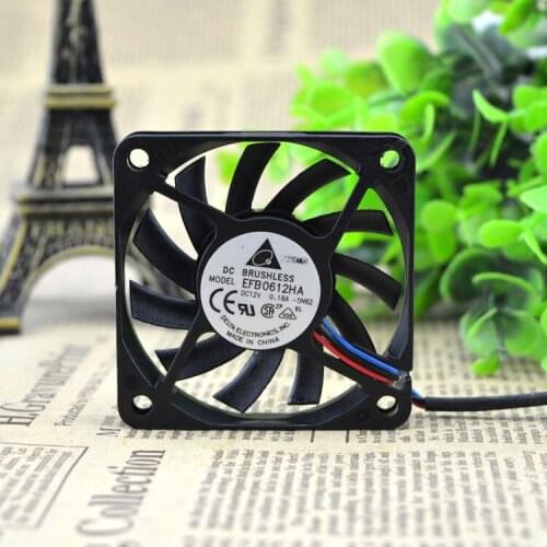 New original EFB0612HA 6010 12V 0.18A 6CM slim fan chassis cooling fan