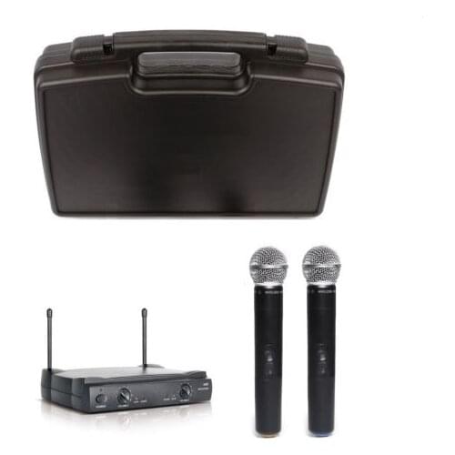 Bolymic Professionoal UHF Dual Channels Wireless Microphone draadloze microfoon w Case