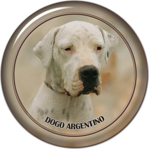 B0844# 13CM/17CM Self-Adhesive Decal Dogo Argentino Dog V2 Car Sticker Decors on Bumper Rear Window Laptop