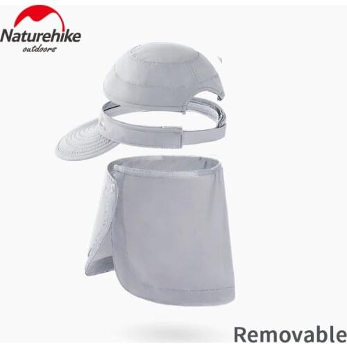 Naturehike Sunscreen Hat Men and Women Outdoor Detachable Combination Fishing Hat Cap Portable Camping Hiking 4 Way to Wear