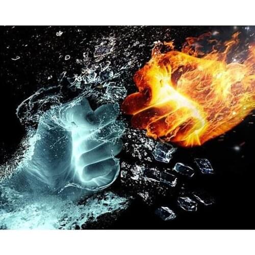 Old Street Home Full Square/round Diamond 5D DIY Diamond Painting Ice Fire Embroidery Cross Stitch Rhinestone Mosaic Home Decor