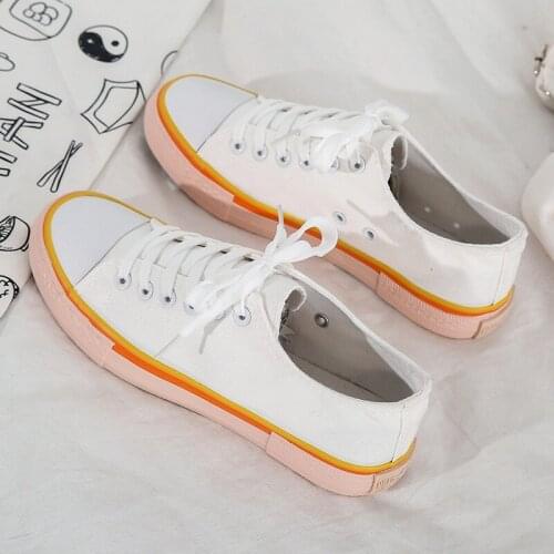 Ladies flat lace-up black neutral vulcanized shoes mens rubber soles casual autumn large size non-slip shoes canvas