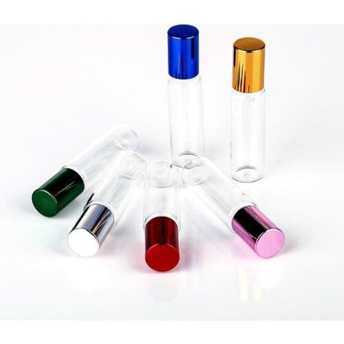 Z014-10ml Mini Clear Glass Roll On Bottle Empty Oil Bottle 100pcs/lot