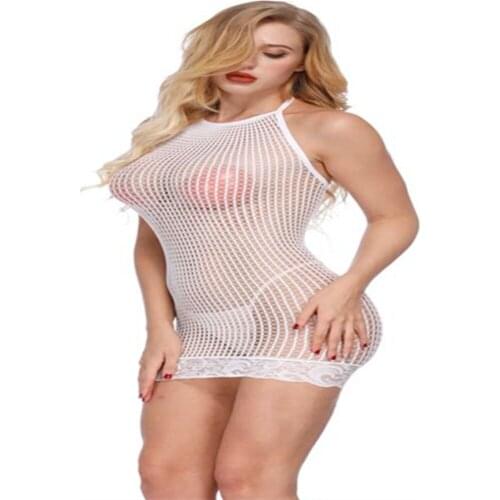 Women Sexy Lingerie Open Crotch Transparent Open Bra Erotic Lingerie Sexy Costumes Underwear Porn Deep V-Neck Babydoll Dress