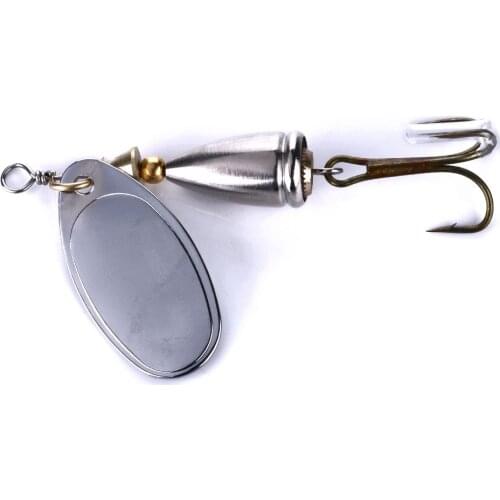 1pcs 6.5cm 8.5g Spinner Bait Fishing Lure Bass Hard Baits Spoon With Treble Hook Tackle