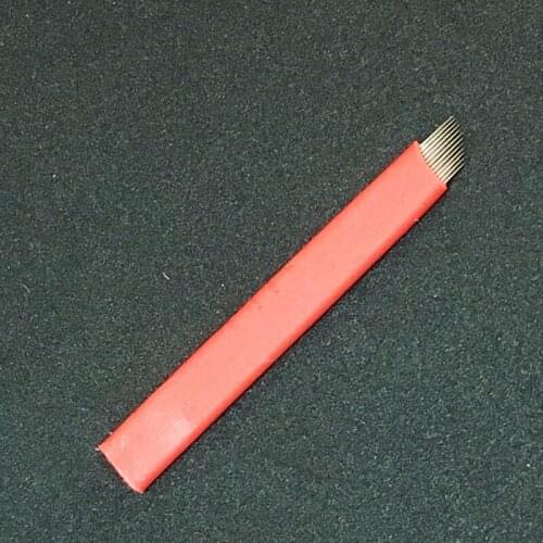 200 PCS Microblading Blade 12 Flex 0.18mm Tattoo Needles Permanent Makeup Eyebrow Embroidery Blade For Tattoo Tobori Manual Pen