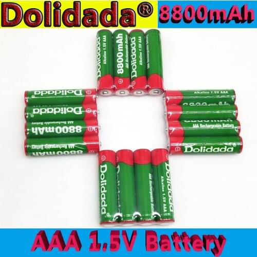 2020 New 1.5V AAA rechargeable battery 8800mah AAA 1.5V New Alkaline Rechargeable batery for led light toy mp3 Free shipping