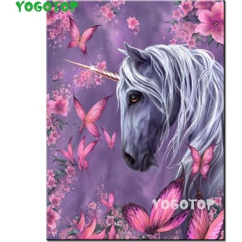 5D Diamond Paintings Butterfly Unicorn Art Rhinestone Of Pictures Mosaic Diy Handmade Square Round Drill Home Wall Decor YY5384