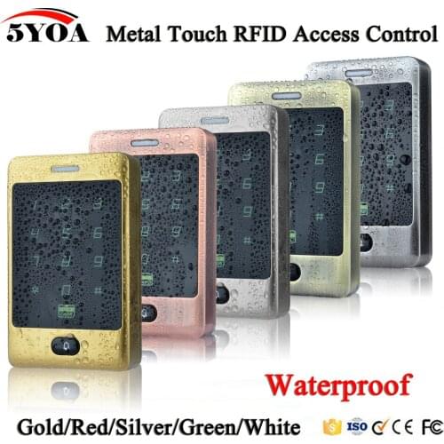 5YOA RFID Access Control Waterproof 125KHZ Touch Keypad Door Access Control System with KDL Metal Case Shell Backlight Keypad