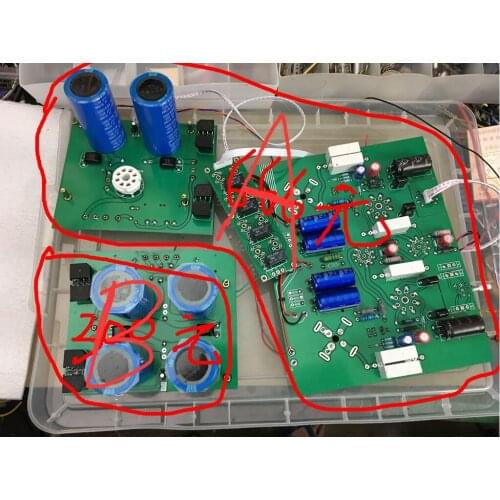 A49) 300b power amplifier kit pcb, resistor capacitor tube block transistor parts (transistor rectifier version)