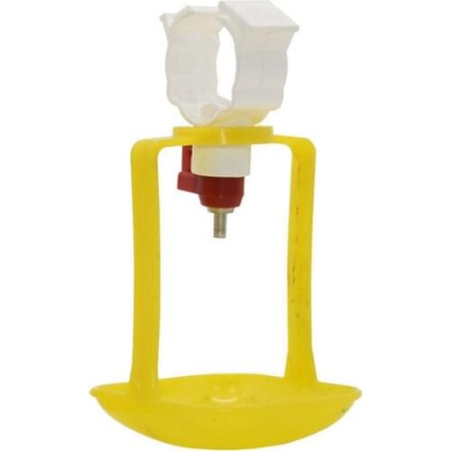 20 pcs Quail Poultry Automatic Waterer Drinkers Red hanging cup Yellow nipple Drinker For Diameter 25mm Pipe