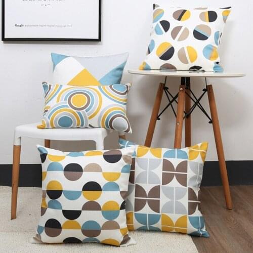 Beige spots 45x45cm geometric printing pillow cushion cover sofa office color dot cushion cover