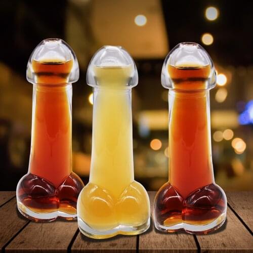 1pcs 150mL Penis Shape Wine Glass Bottle Champagne Cocktail Cup Drinkware For Nightclub KTV Bar Party Glass Cup