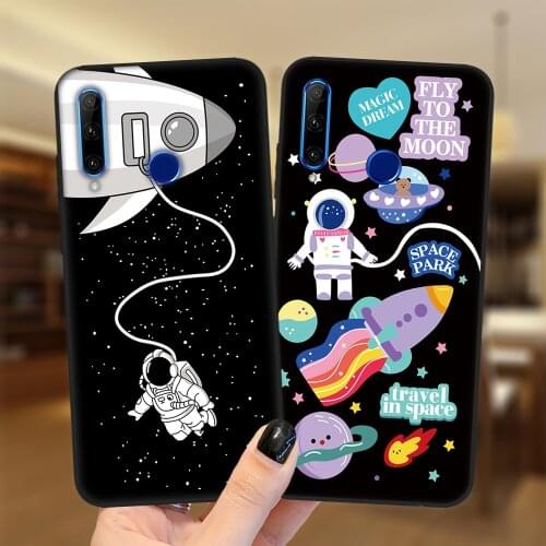 Planet Space Astronaut Bear Phone Case For Huawei Honor 30 10 10X 20 Lite 10i 20i 30i 9X 8X Mate 10 20 Lite Pro Silicone Cover