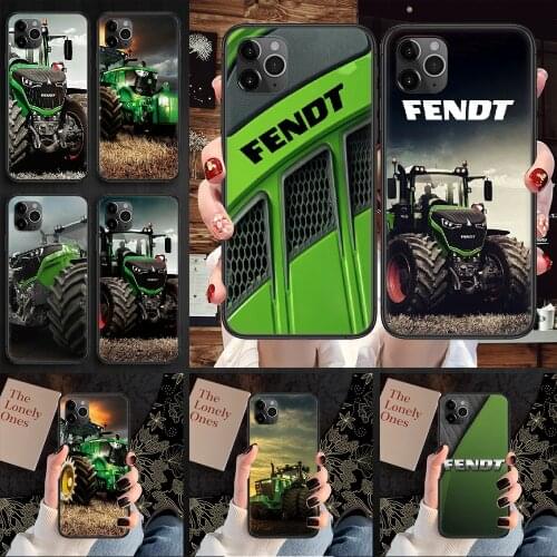 Tractor Fendts Phone Case Cover Hull For iphone 5 5s se 2 6 6s 7 8 12 mini plus X XS XR 11 PRO MAX black tpu cell cover 3D coque