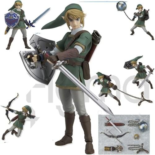 Zelda Figure Skyward Sword Link Luxury Figma 320 Action Figure Twilight Princess PVC Movable Joint Collectible Model Toys Gift