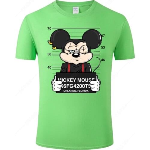 Mickey Mouse T Shirt For Men Summer Cotton Short Sleeve Funny Tee Fashion Cartoon Anime Print Homme T Shirt Unisex Clothes J123