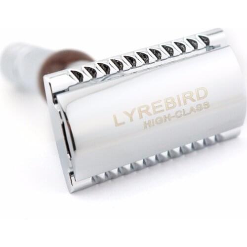 Lyrebird high class Silvery double edge safety razor Shaving razor S4 Top quality with white box 10PCS/LOT NEW