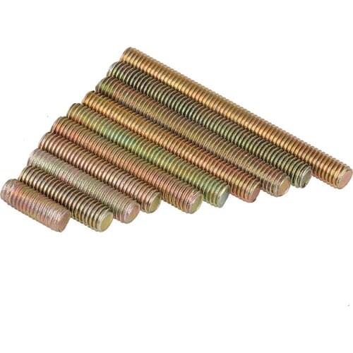 Full Threaded Rod M6 M8 Metric Wire Screw Rod Carbon Steel Color Zinc Plated Full Tooth Furniture Link Screw Bolts Bar Stud