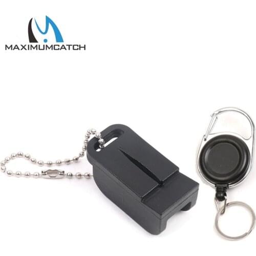 Maximumcatch Lightweight Fly Fishing Magnetic Tippet Threader High Density Plastic Fly Fishing Accessories with Zinger Retractor