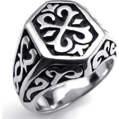 Punk Thor Hammer Black Silver color Tone 316L Stainless Steel Ring Boys Mens Ring New